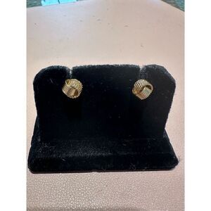 Vintage gold tone knot earrings